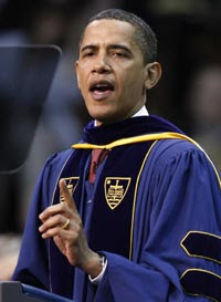 Obama at Notre Dame