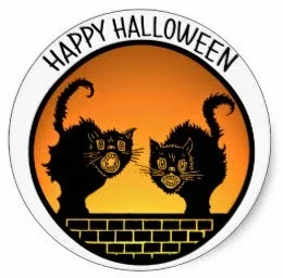 Cute Halloween: Free Printable Labels, Stickers or Toppers.
