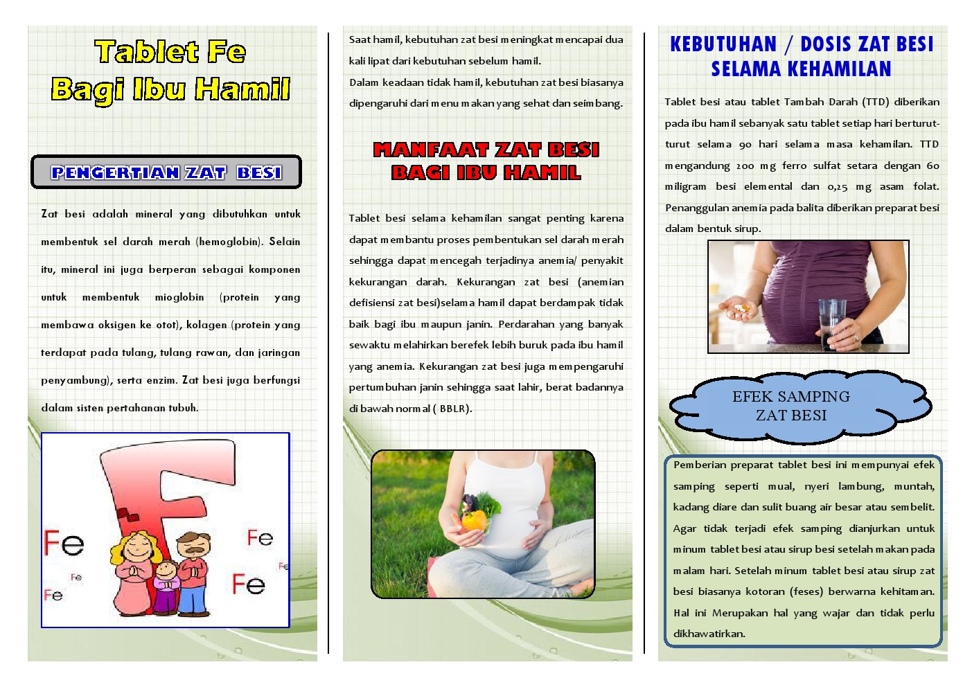 KUMPULAN LEAFLET KEBIDANAN - KTI Kebidanan