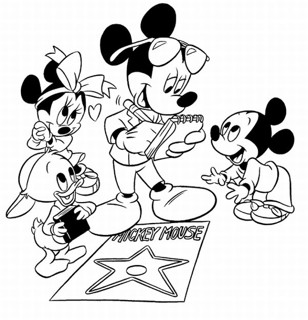 Mickey Mouse Christmas Coloring Pages