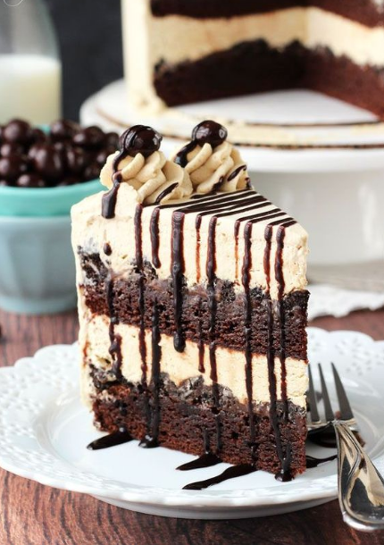 Mocha Brownie Ice Cream Cake