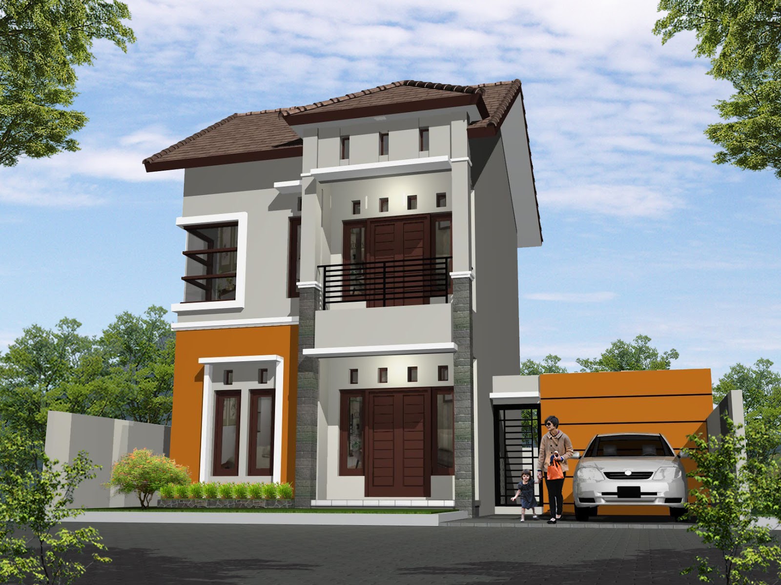 Gambar Desain  Rumah Minimalis 2  Lantai  Wallpaper Dinding