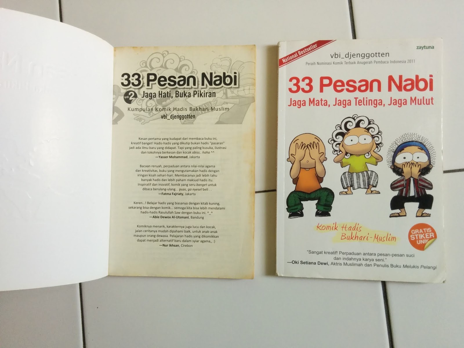 Komik 33 Pesan Nabi Volume 1 Dan Volume 2 AKSIKU Toko Buku Bekas