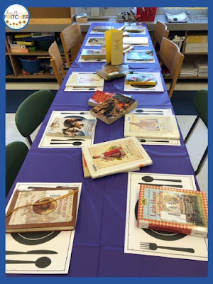 book tasting in an elementary classroom