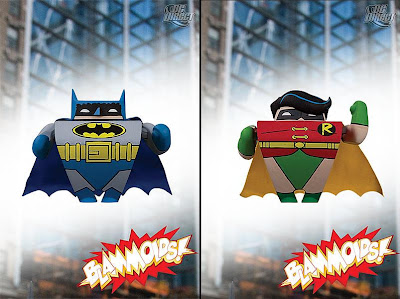 Blammoids! Series 3 by DC Direct - Classic Batman and Robin PVC Vinyl Mini Figures