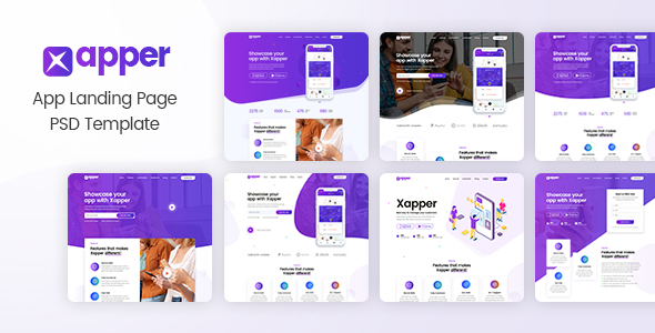 Mobile App Landing Page Template