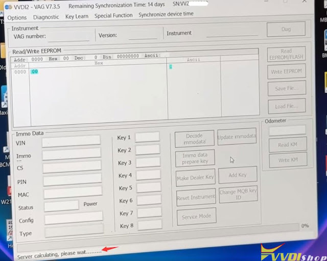 Xhorse Multi Prog Read Audi BGA 5G1920856C Cluster 13