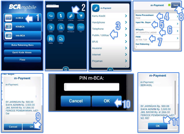 Cara Bayar PDAM Lewat m Banking BCA