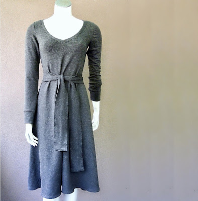 Long Grey Dress | Econica Shop organic cotton clothing