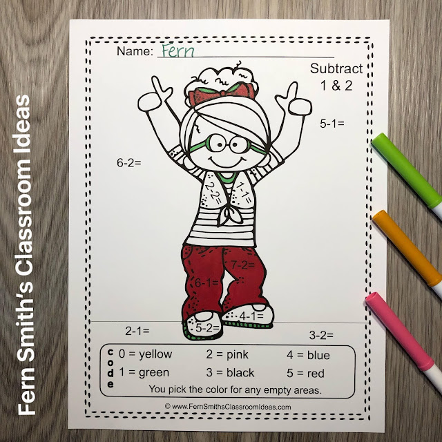 Click Here to Download This Back to School Happy Students Color By Number Addition and Subtraction Printables Resource Bundle for Your Classroom Today!
