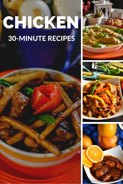 Chicken Recipes, Asian Chicken recipes, quick Chicken recipes, Orange Chicken, Chicken with Bamboo shoots, Chicken with Bell pepper