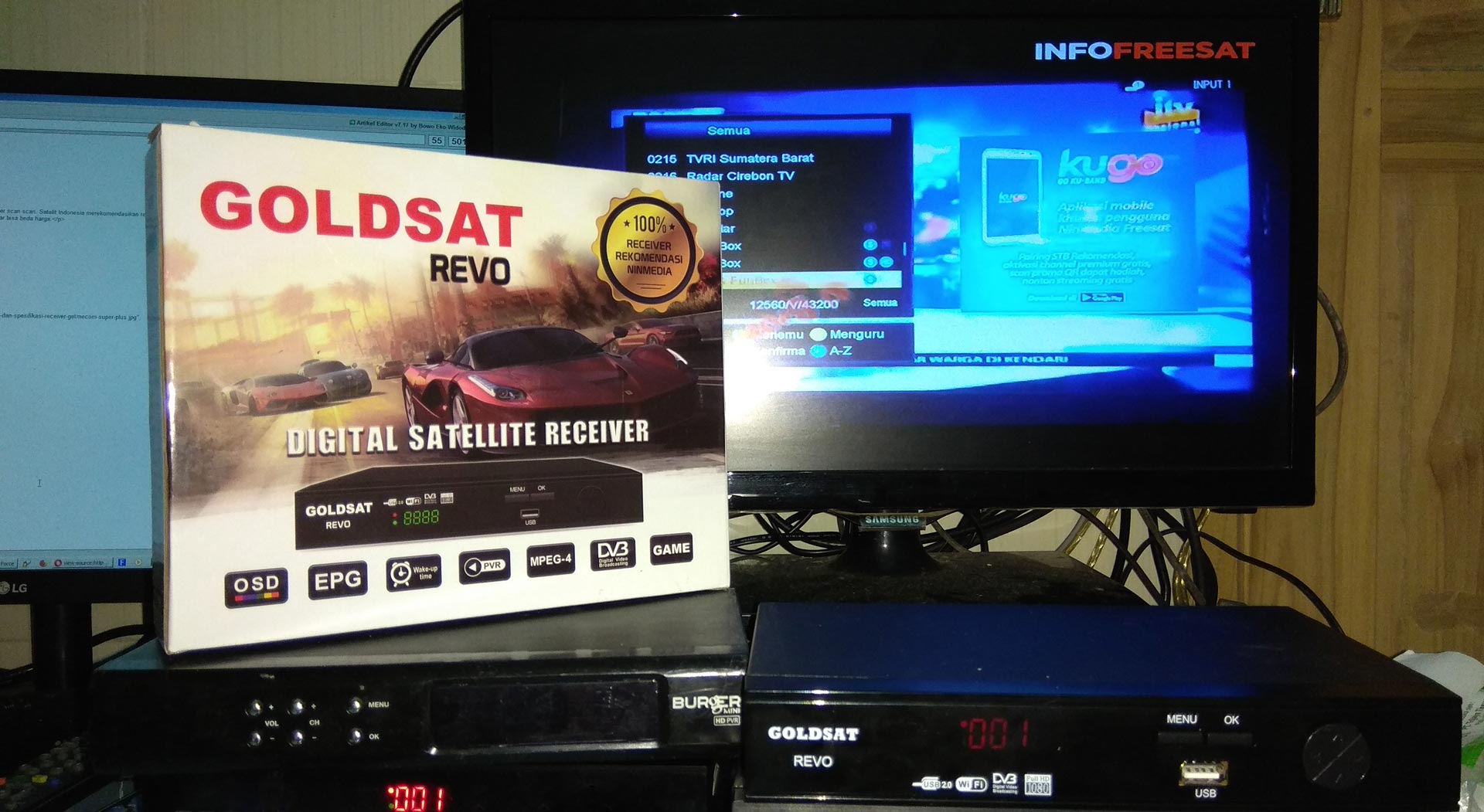 Harga Spesifikasi Goldsat Revo Receiver Khusus Ninmedia