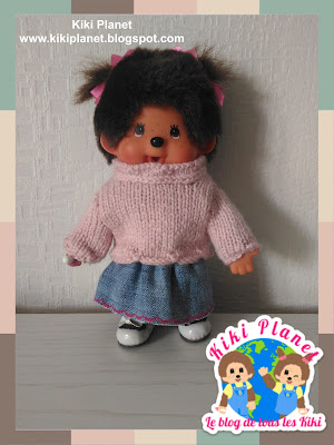 kiki Monchhichi tricot knitting handmade fait main doll poupée vêtement