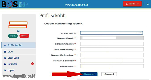 Tutorial Lengkap Cara Update Data Rekening BOS - Verval Rekening BOS Terbaru