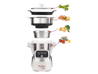 Moulinex Cuisine Companion com o acessório extra panela a vapor