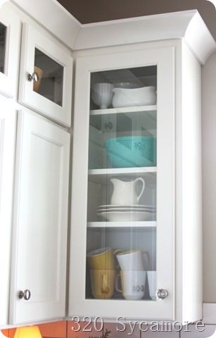 glass cabinets in kitchen
