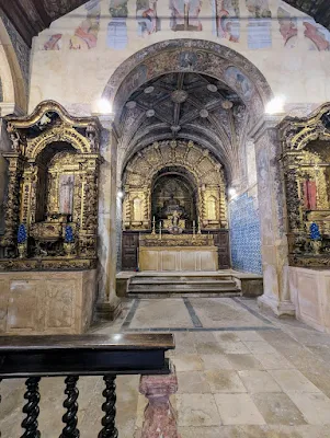 Interior of Capella de Santa Iria in Tomar Portugal