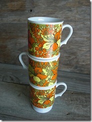 floral vintage mugs