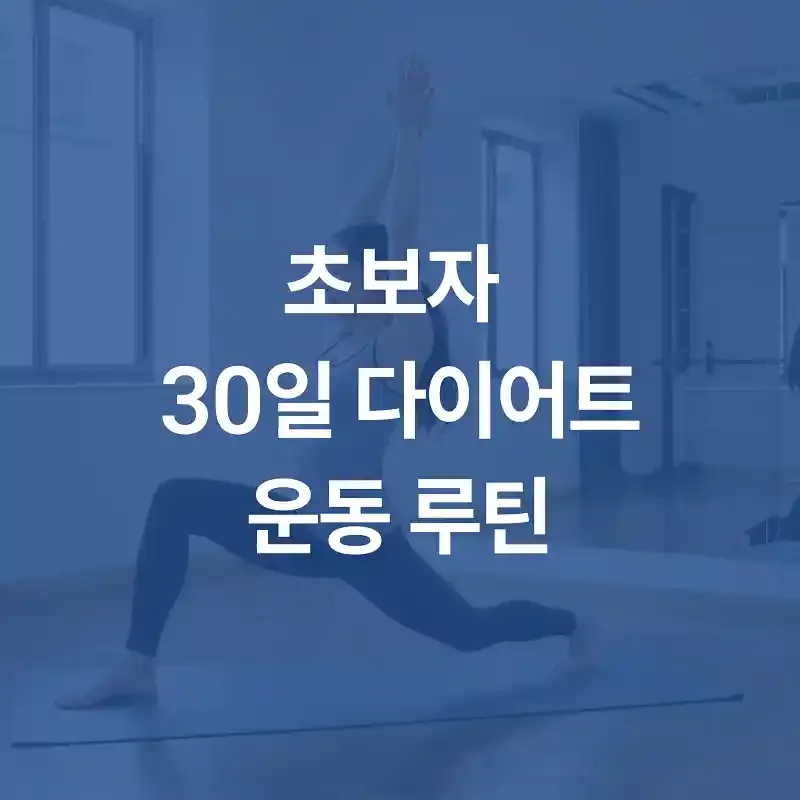 다이어트 운동 루틴, 초보자용 30일 완성 프로그램 섬네일