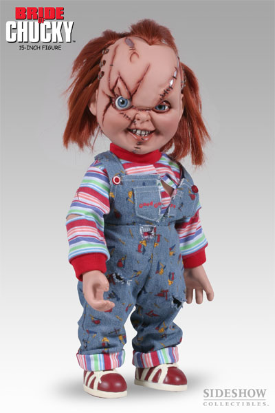 14 inch Sideshow Bride of Chucky Scarred Chucky and Tiffany