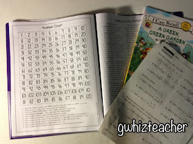 number chart, gwhizteacher, hundred chart