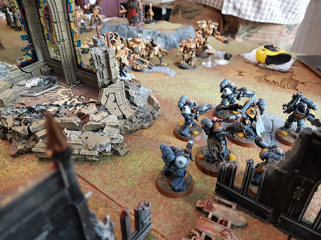 Warhammer 40k battle report - Maelstrom of War - Cleanse and Capture - 1500 points - T'au vs Space Wolves