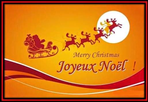 Merry Christmas and Happy New Year in French Language