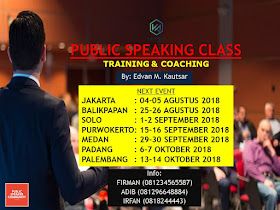 pelatihan, public speaking, edvan m kautsar, public speaking jakarta, motivator indonesia, motivator muda