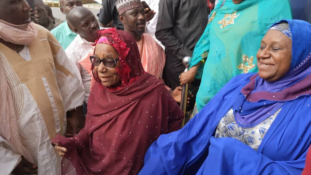 PHOTOS: Sanusi’s mother at Awe before son’s departure