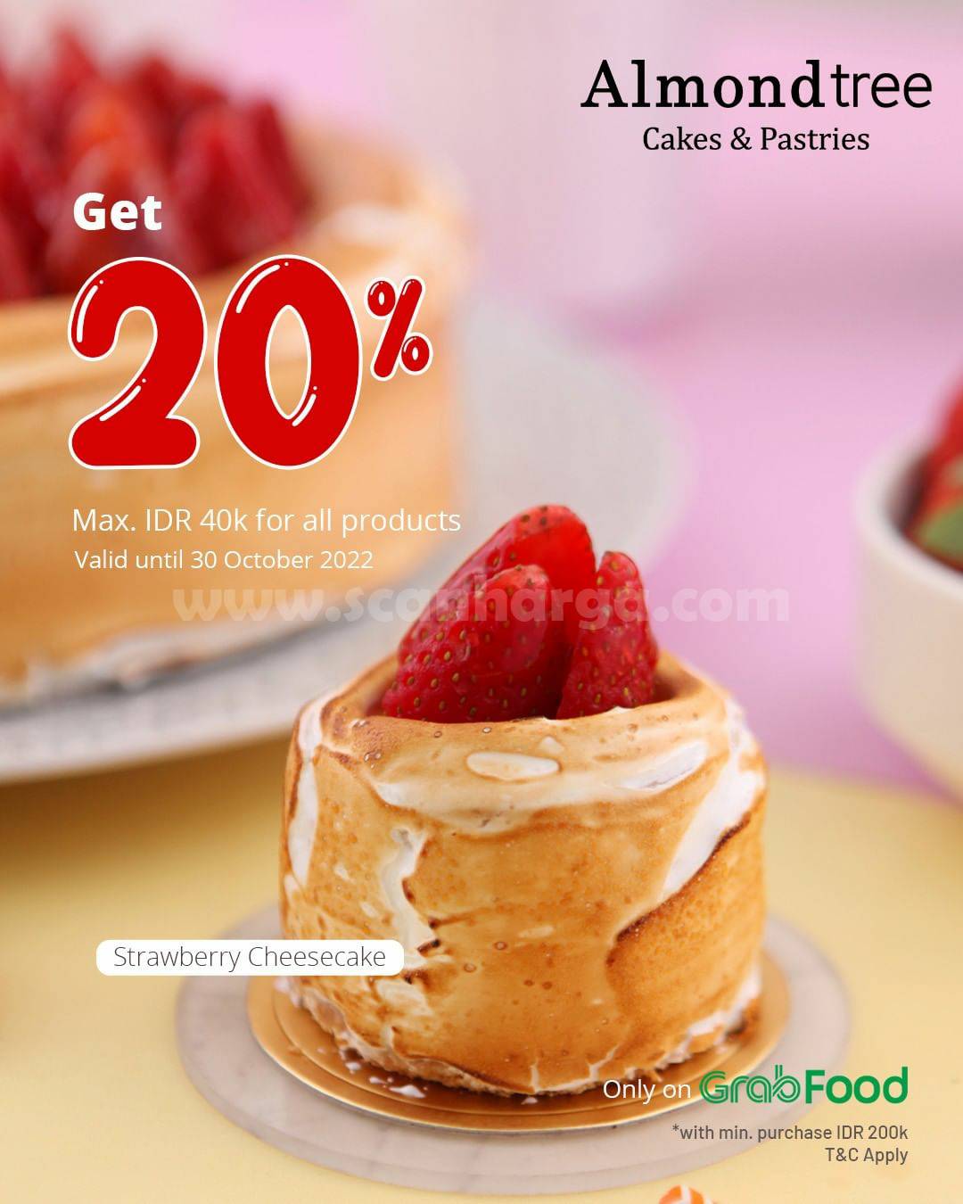 ALMONDTREE CAKES Promo GRABFOOD DISKON 20%