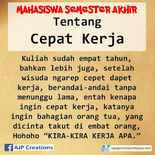 Kata-Kata Tentang Mahasiswa Semester Akhir