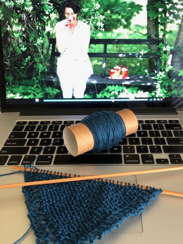 Crafting away on the needles