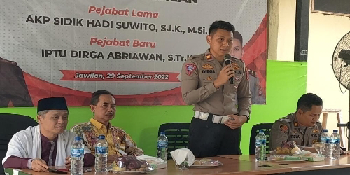 Iptu Dirga Abriawan Jabat Kapolsek Jawilan Gantikan Akp Sidik Hadi Suwito di Aula Mapolsek