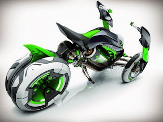 Kawasaki J saat stang diangkat