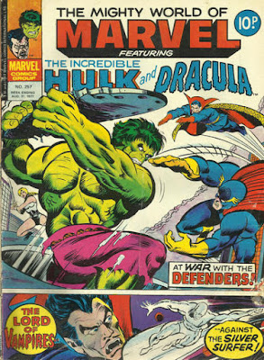 Mighty World of Marvel #257, the Hulk vs the Defenders, Dracula vs the Silver Surfer