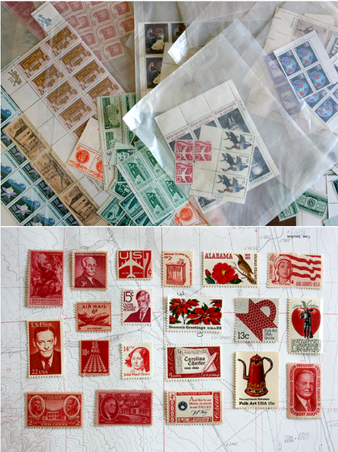 vintage postage stamps for wedding invitations