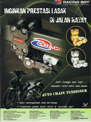 Racing Auto Part on Motomalaya  Racing Boy Auto Chain Tensioner Ads