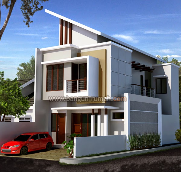  Desain Rumah Minimalis 2 Lantai Lebar 10 Meter Gambar 