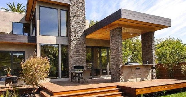  Tiang  Teras Minimalis Batu  Alam untuk Mempercantik Rumah 