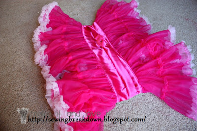 sew fluffy  skirt for girl