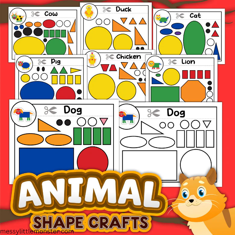 Printable animal shape crafts