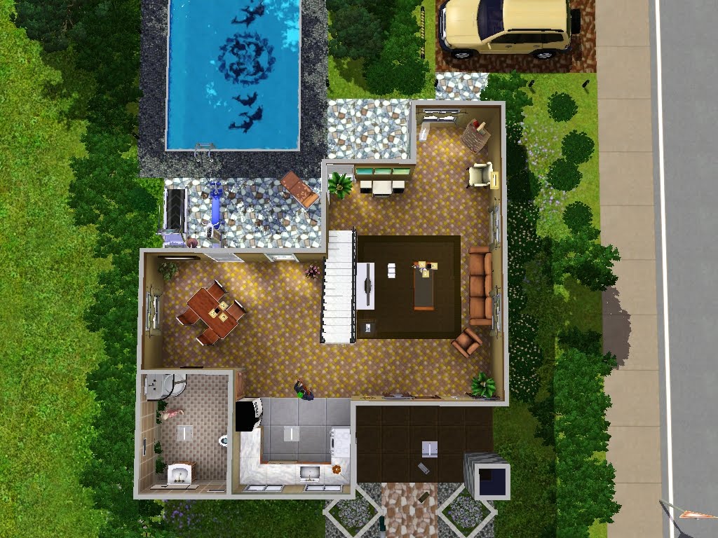 Desain Rumah Minimalis The Sims 3 Homkonsep