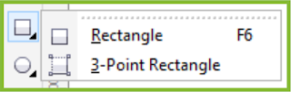 Rectangle Tool Flyout CorelDRAW X7