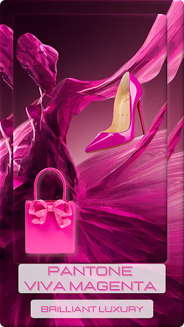 ♦Pantone Color of the Year 2023 Viva Magenta Shoes & Bags #pantone #pink #brilliantluxury