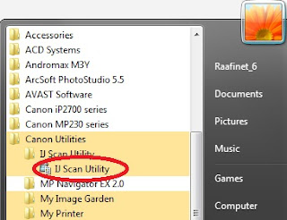 Program IJ Scan Utility untuk Printer Canon MP230 Series