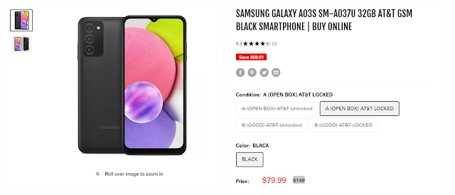 Unveiling the Samsung Galaxy A03S SM-A037U Exceptional Value at $79.99 for AT&T Users