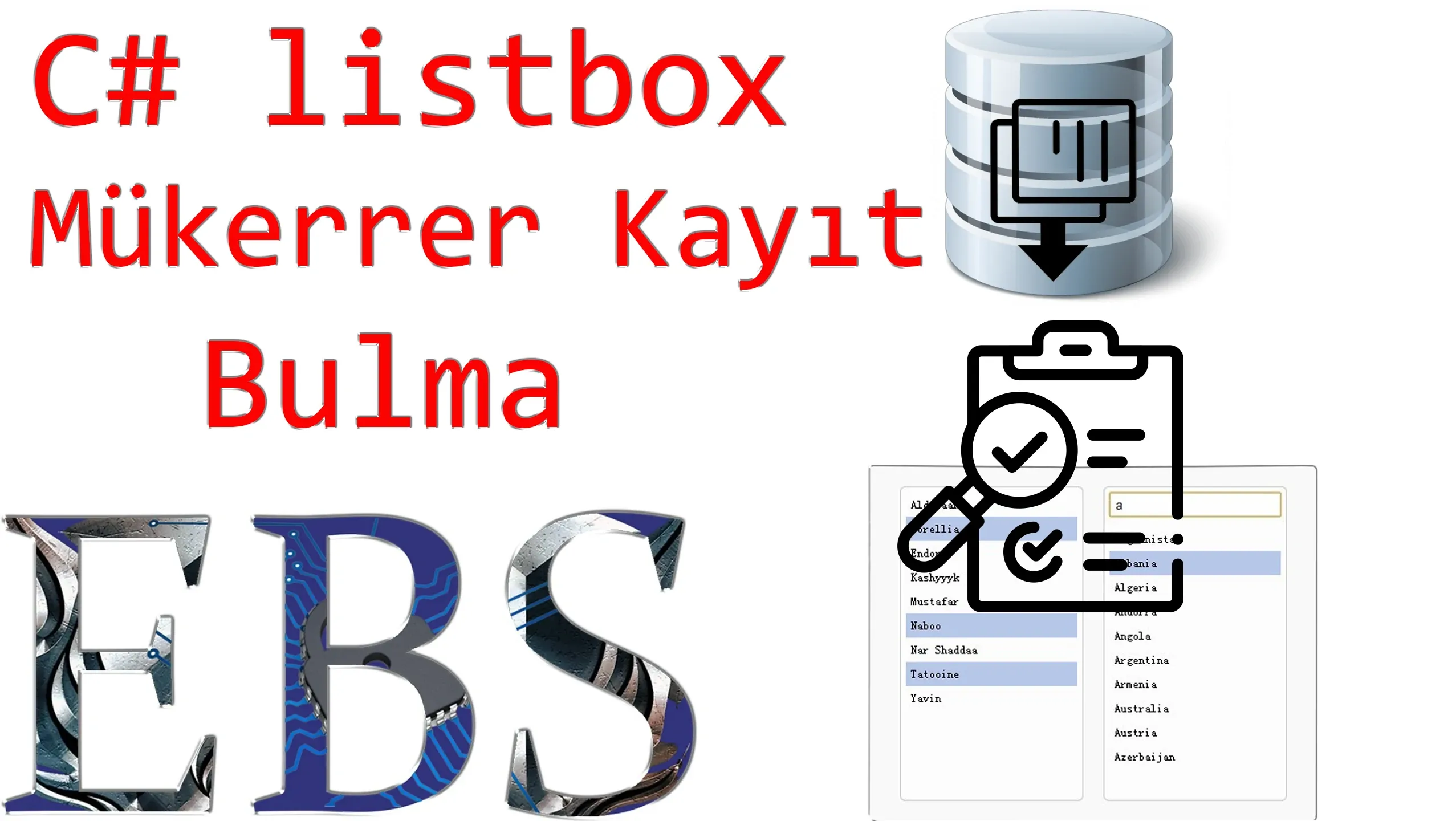 C# listbox Mükerrer Kayıt Bulma | Ebubekir Bastama