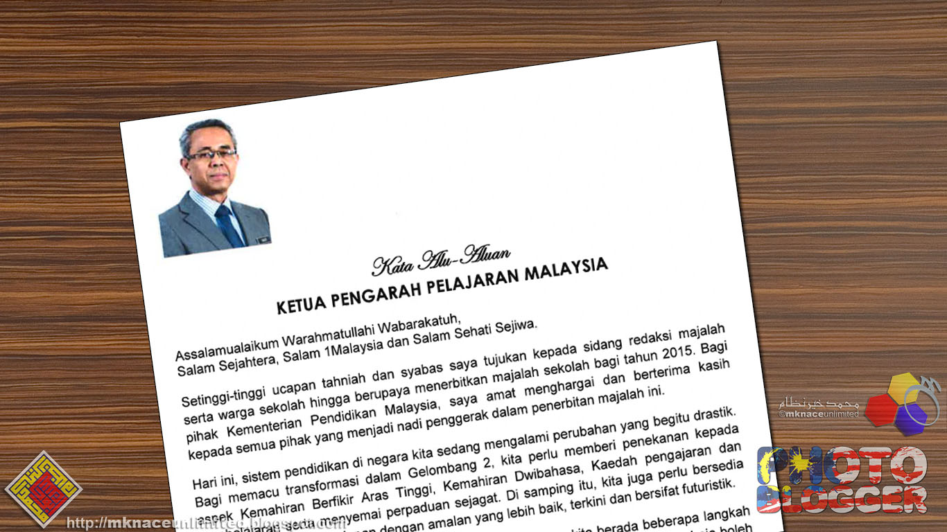 KATA ALU-ALUAN YBHG DATO' SRI DR KPPM UNTUK MAJALAH ...