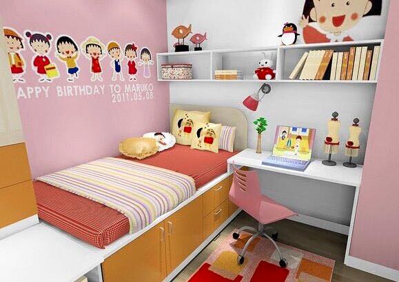 Desain Kamar Tidur Anak Perempuan Minimalis Ukuran 3x3