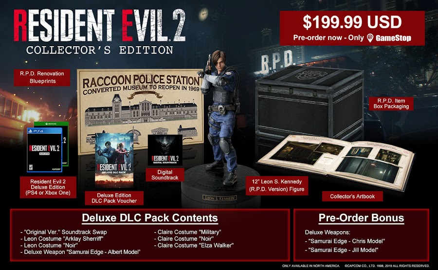 resident evil 2 remake collector’s edition